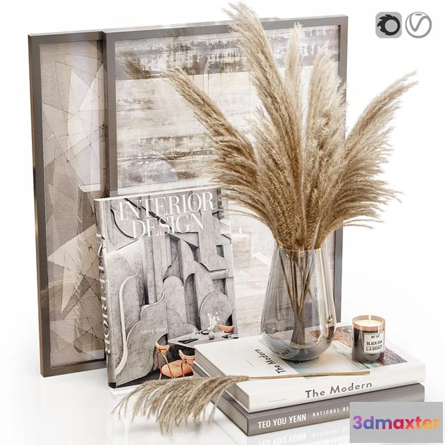 1553997 - Decor set 20 Pampas grass 3D Max