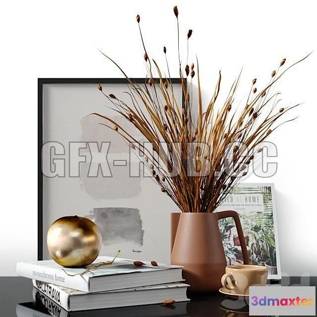 1554895 - Decorative set with dried Bell Grass and Splinter Grass 3D Max