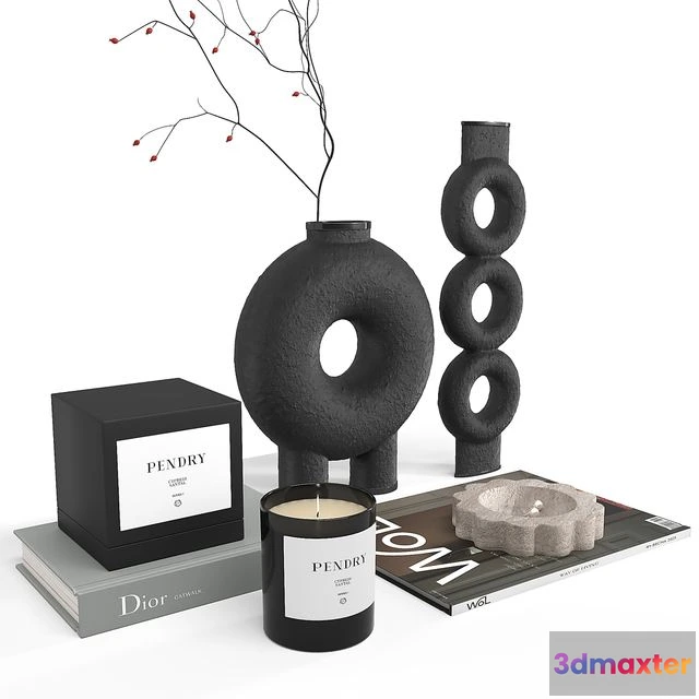 1554931 - 452 Decor Set Corner Design 086 Minimalistic Accessories Trays Vases 3D Max