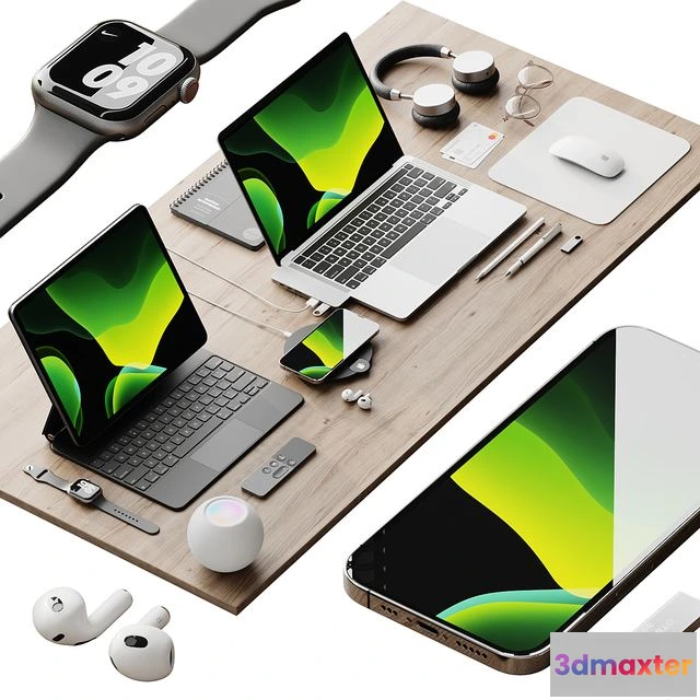 1556057 - Apple Set 6 3D Max