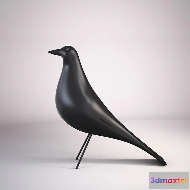 1557531 - EAMES black wooden bird 3D Max