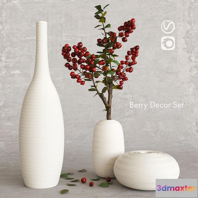 1561655 - Decorative set with berries 3D Max