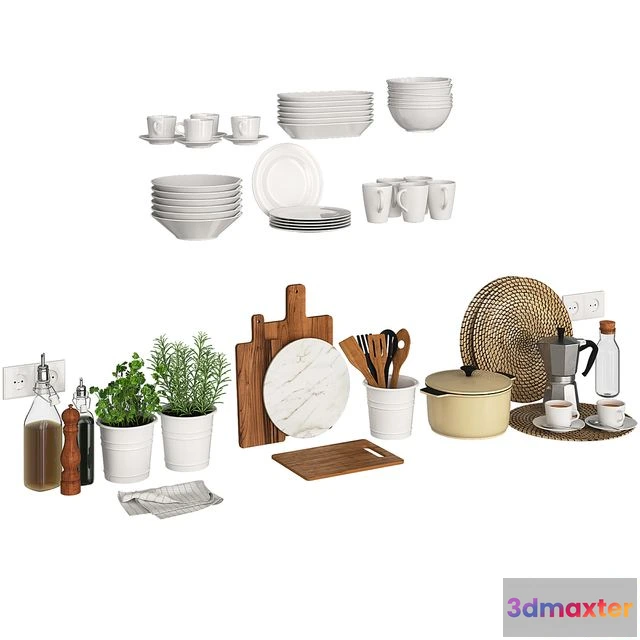 1562171 - Kitchen decor 3D Max