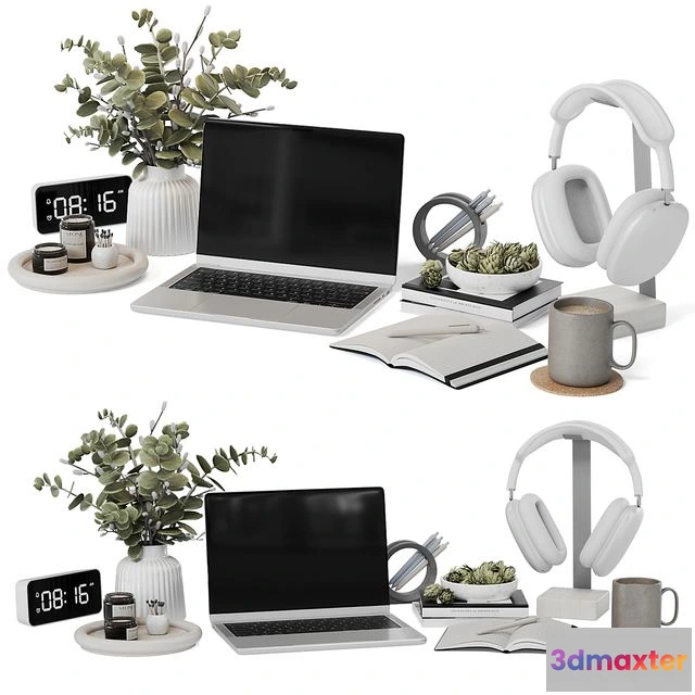 1563193 - Decorative desktop set (with artichoke) 3D Max