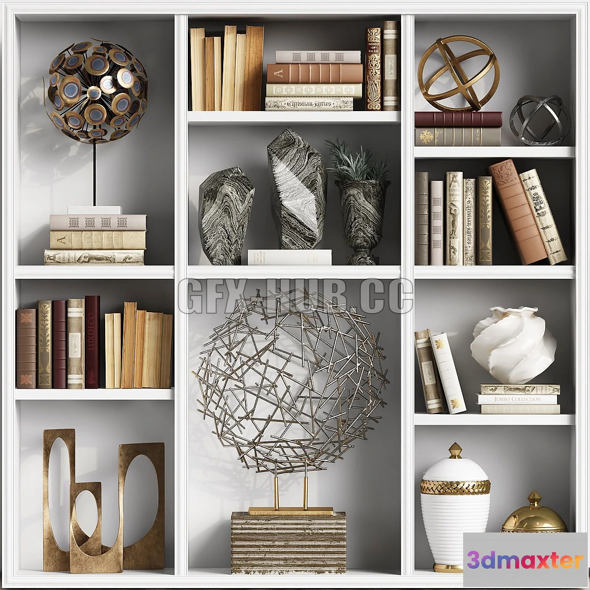 1565698 - Decor Set 38 with sculptures by Arteriors 3D Max