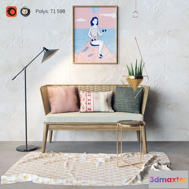 1568740 - Decorative set for the living room 3D Max