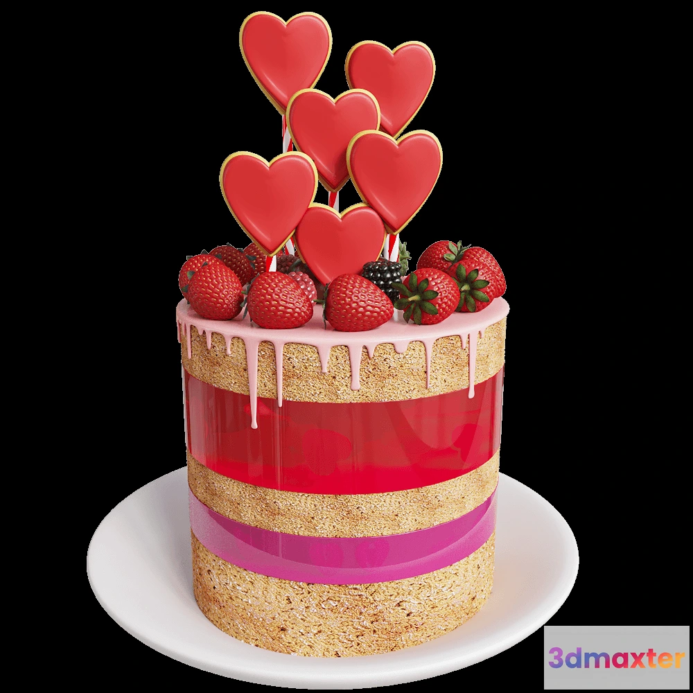1597768 - decoration - Valentine Cake 3D Max