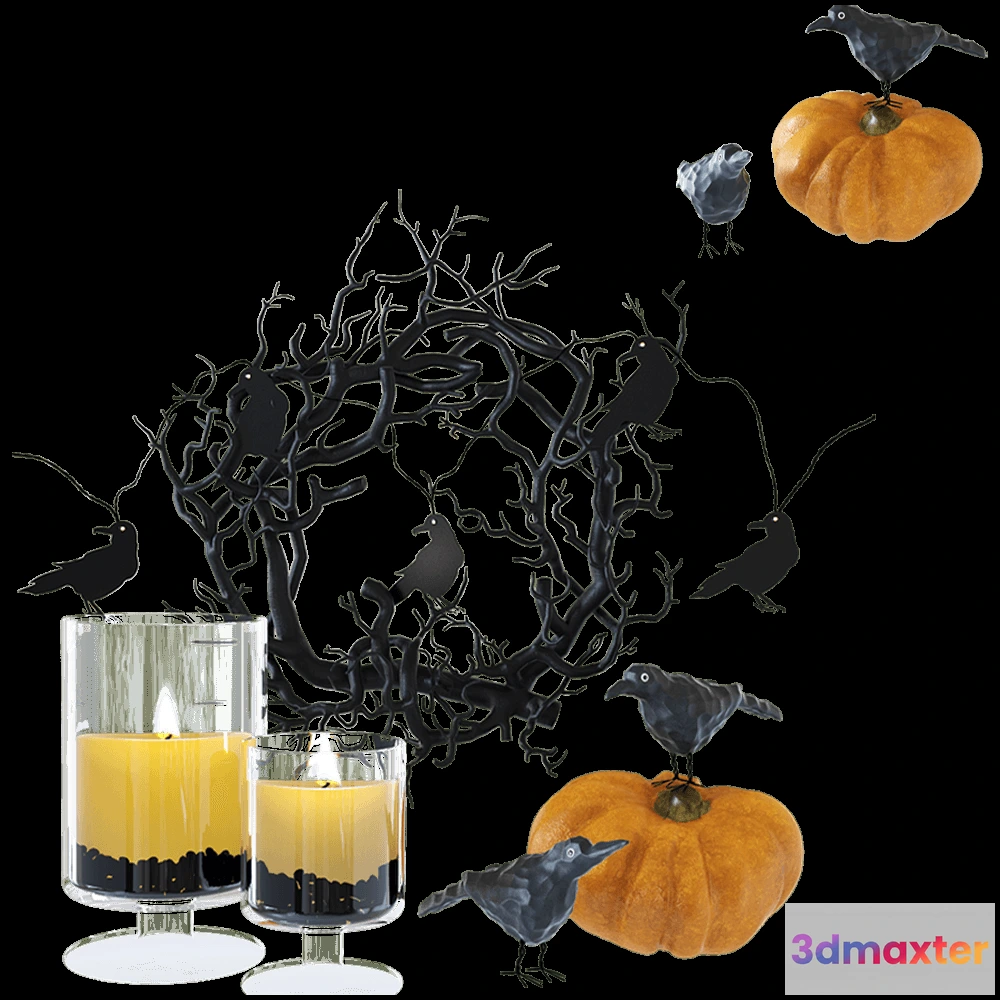1597780 - decoration - Halloween set Pumpkin 3D Max