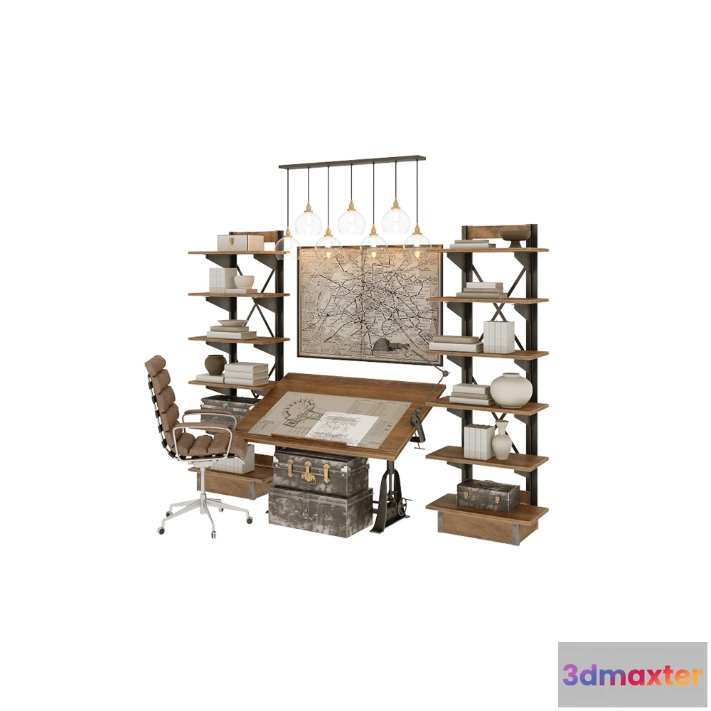 1597848 - decoration - Cabinet decor set 003 3D Max