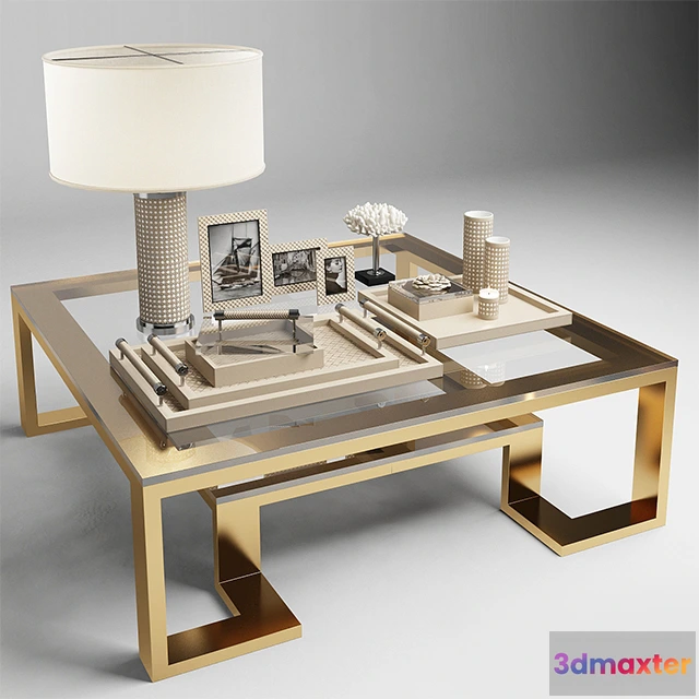 1597856 - decoration - Set decoration Riviere table 04 3D Max