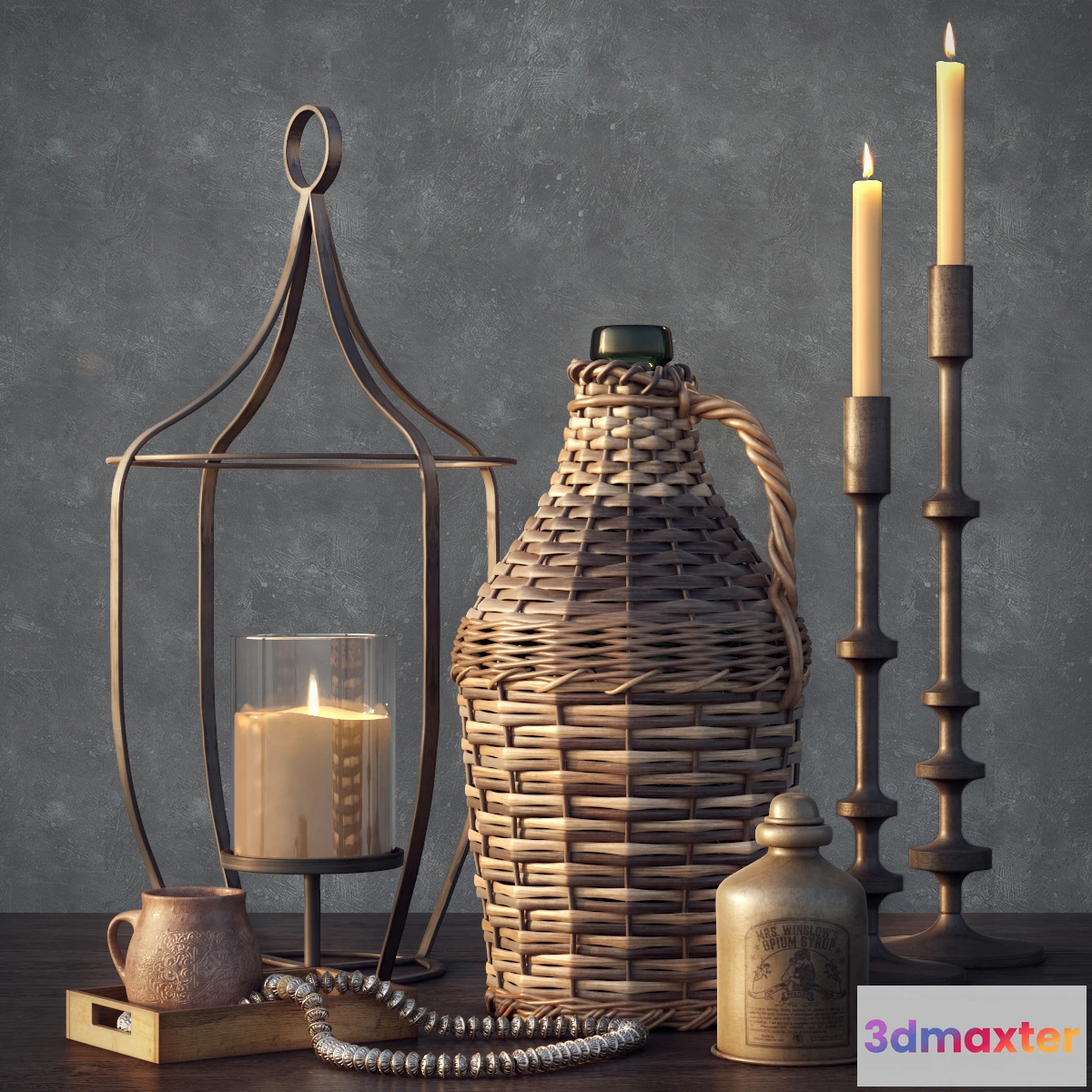 1597948 - decoration - Pottery Barn decoration set 52 3D Max