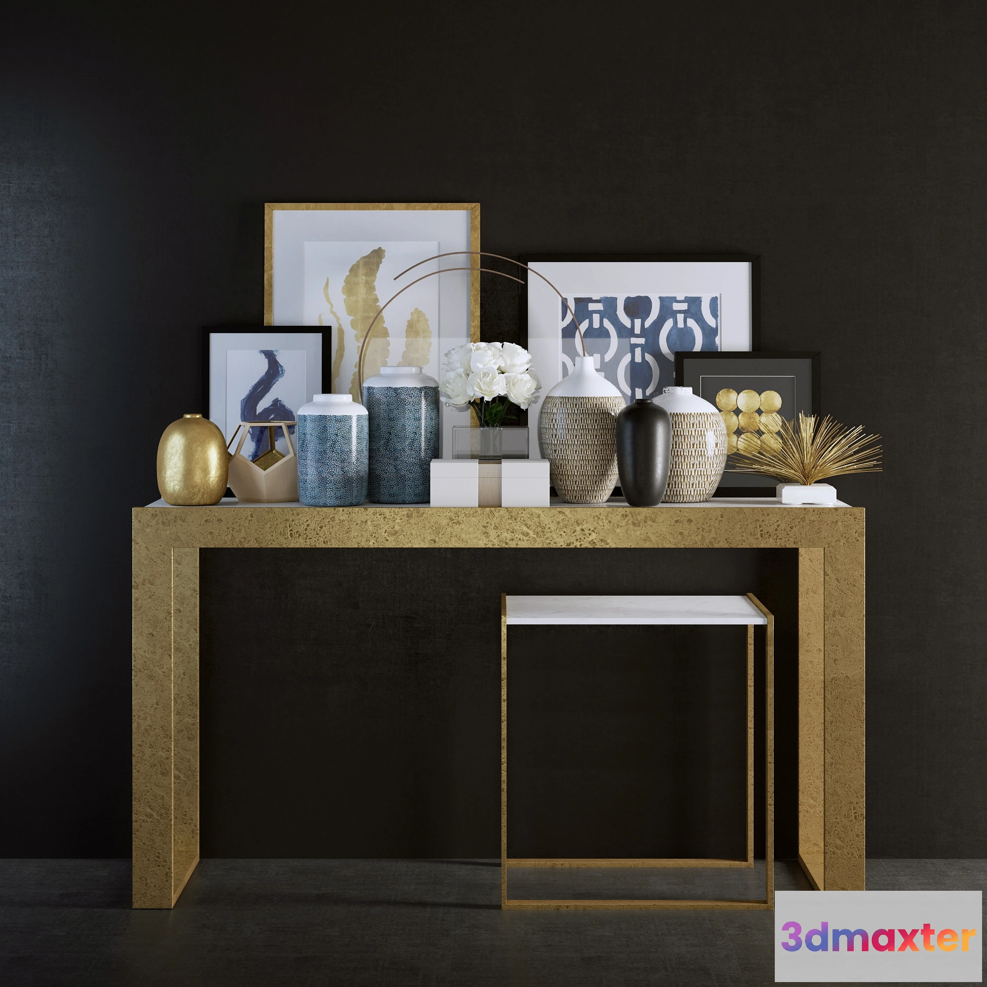 1597976 - decoration - Arteriors decorative set 3 3D Max