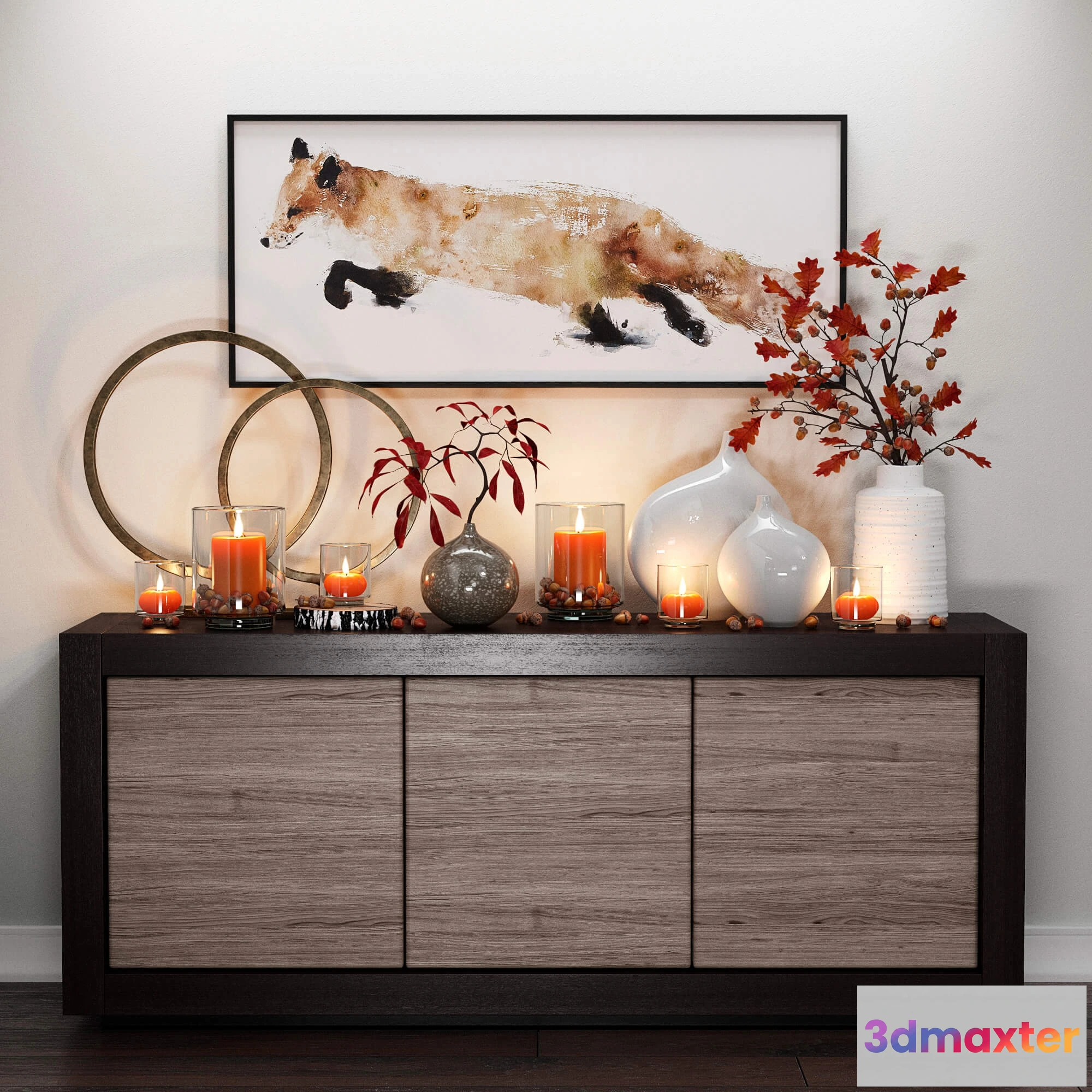 1597982 - decoration - Fox candles 01 3D Max