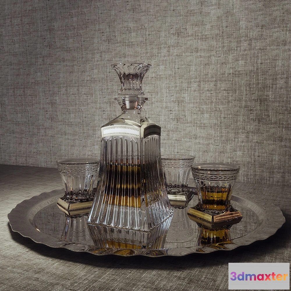 1598034 - decoration - Whiskey set Linea Argenti CR1859 3D Max