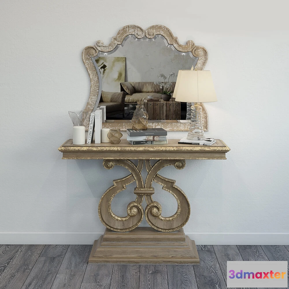 1598048 - decoration - Mirror with decors 3 3D Max