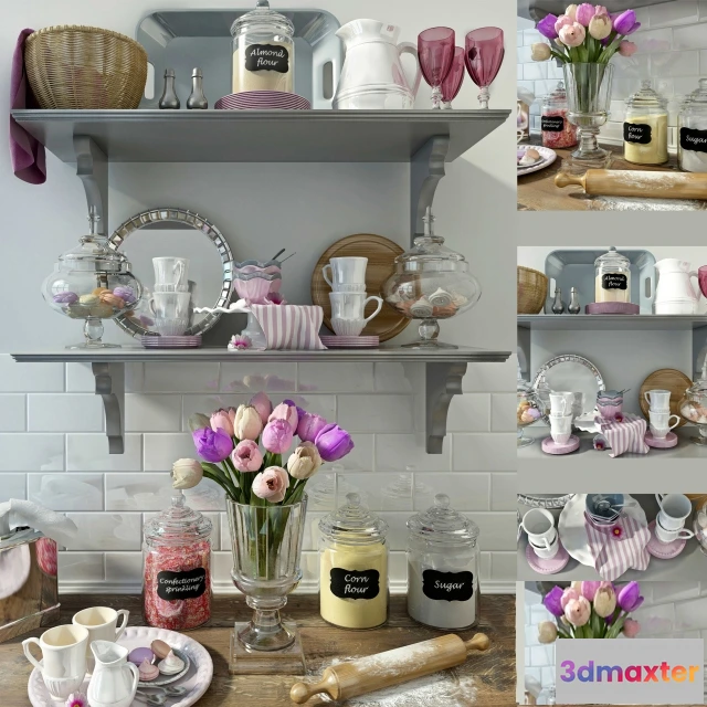 1598140 - decoration - Set of kitchen decor 2 3D Max