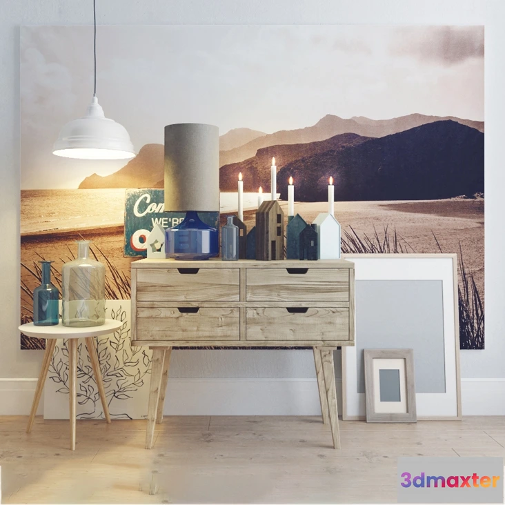 1598232 - decoration - Decorative set. Scandinavian style 3D Max