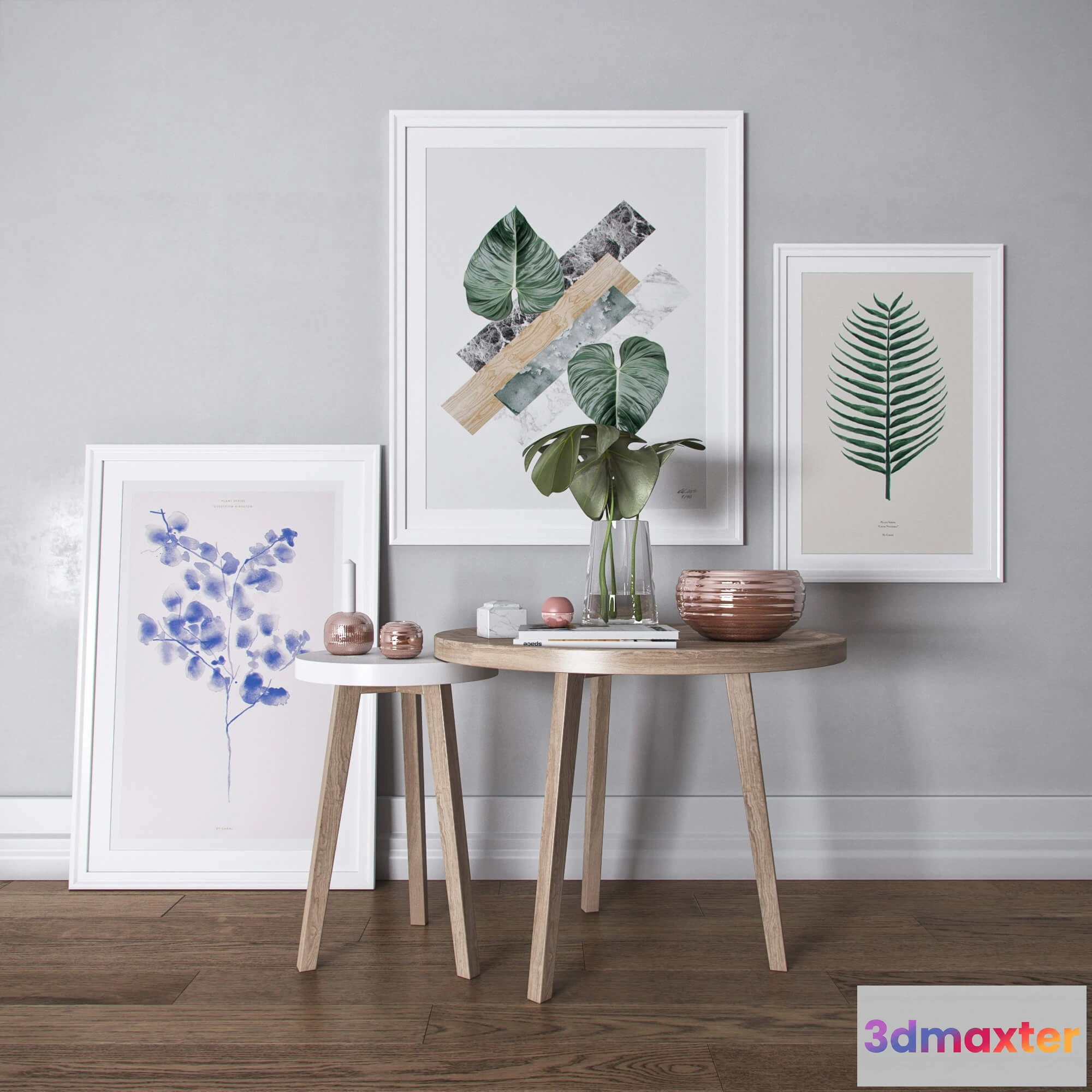 1598302 - decoration - Decor set White and Green 3D Max