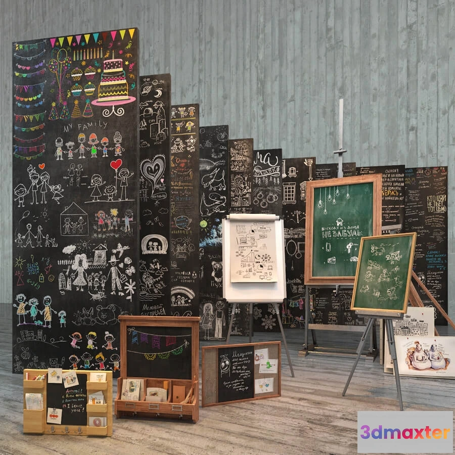 1598404 - decoration - chalk board 3D Max