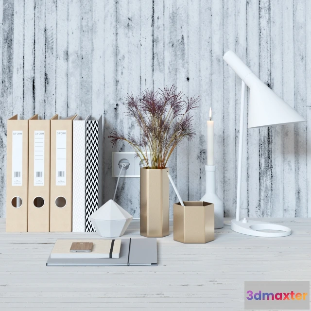 1598440 - decoration - Decorative set for the office desk 3D Max