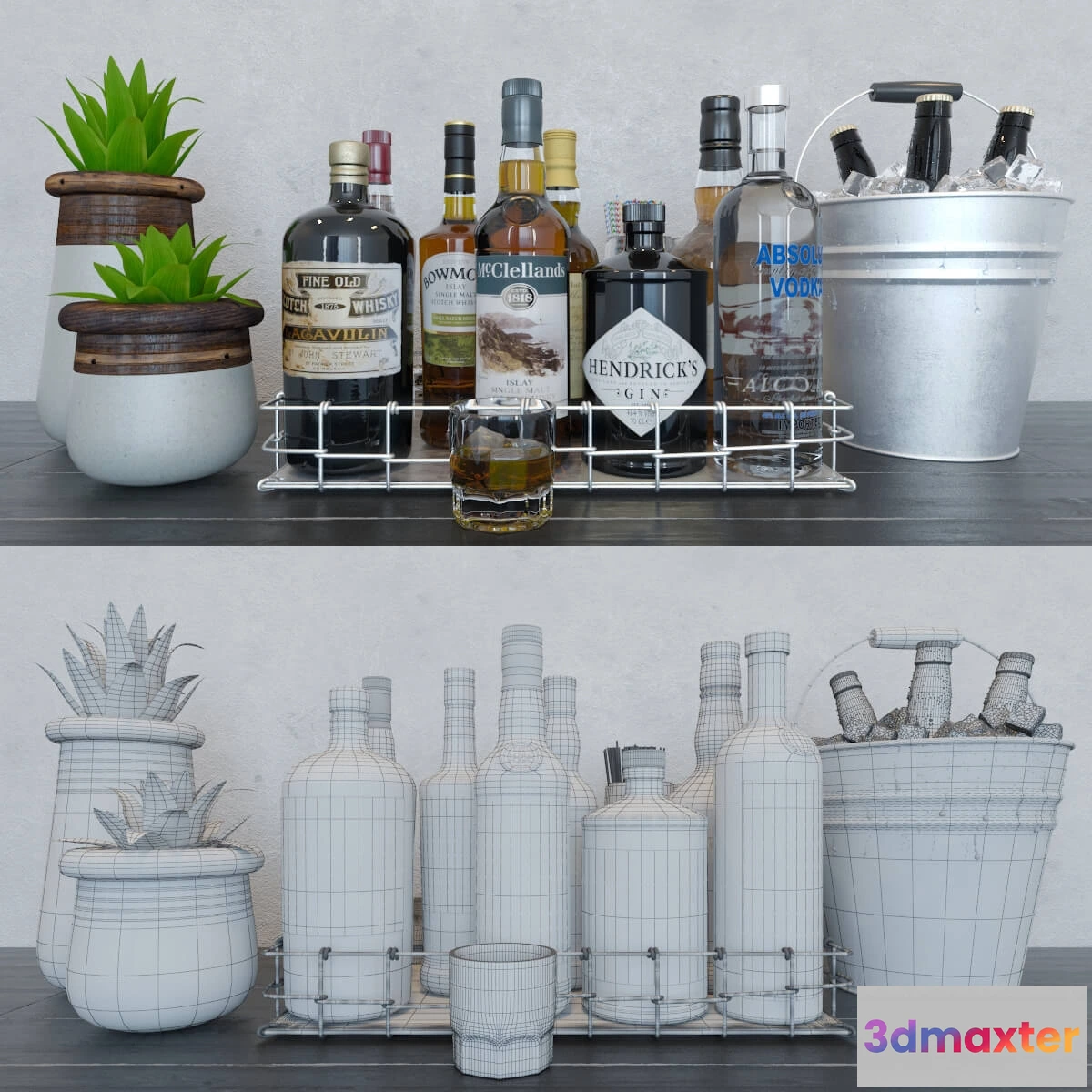 1598450 - decoration - Bar set 3 3D Max