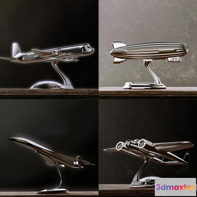 1598462 - decoration - RH Aircrafts decoration set 3D Max