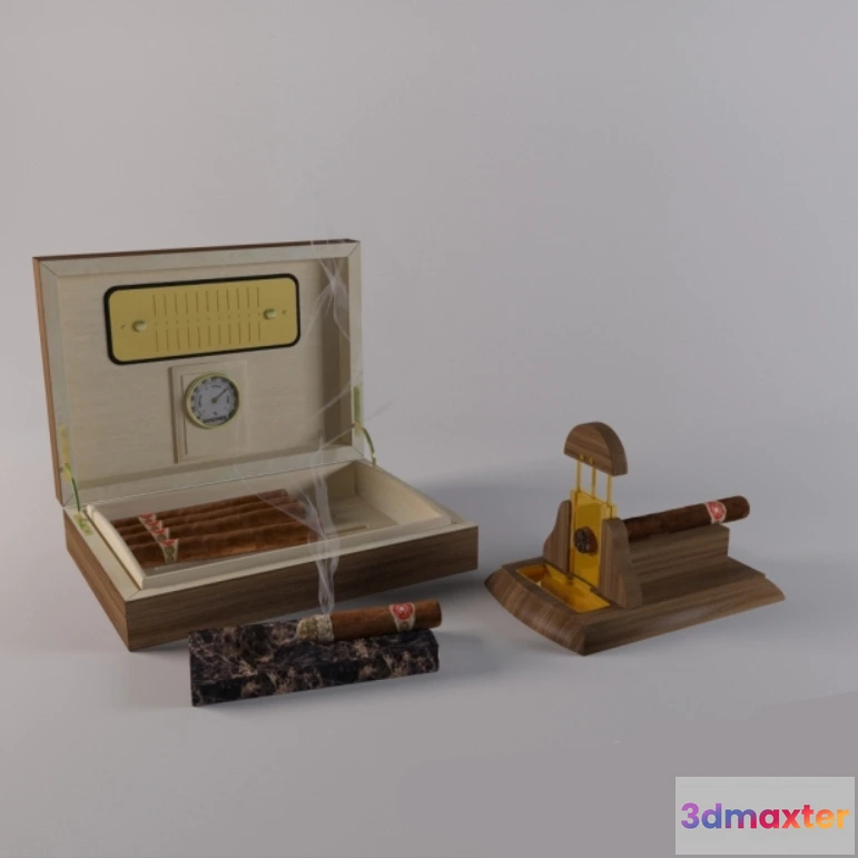 1598530 - decoration - Cigar set 3D Max