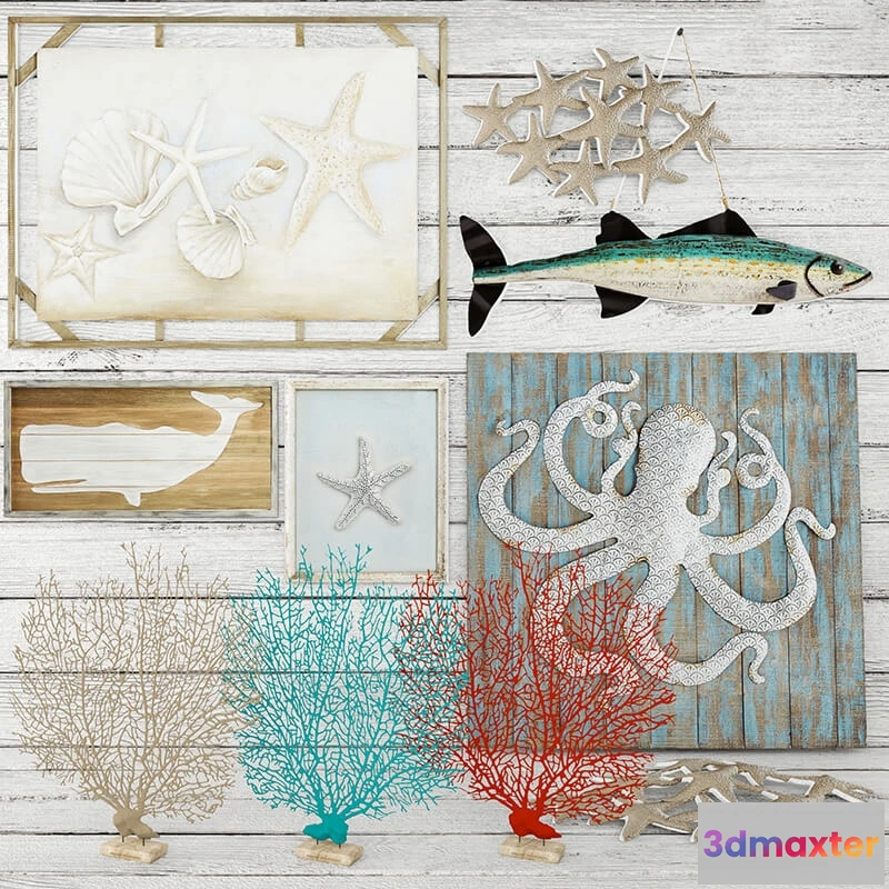 1598620 - decoration - Marine decorative set. 3D Max