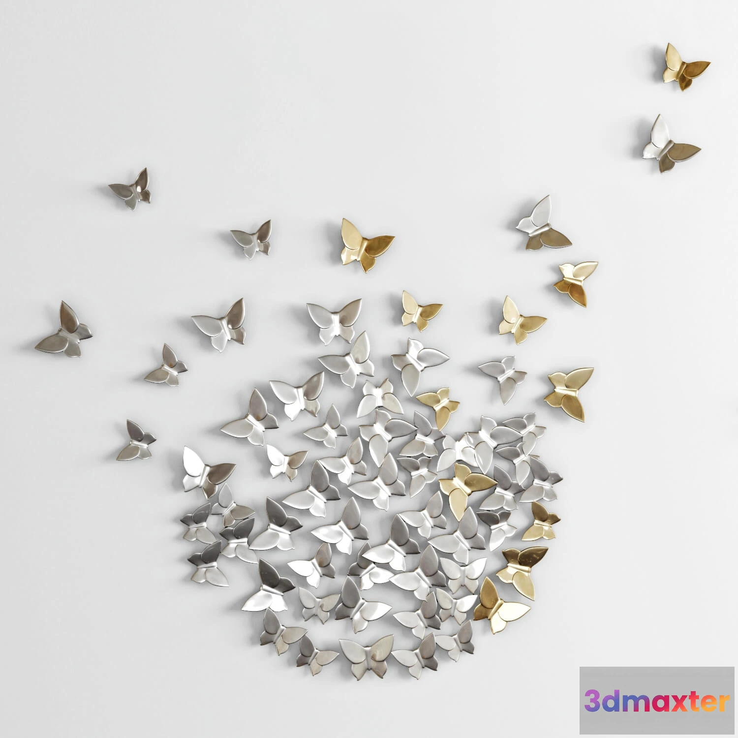 1598624 - decoration - Ceramic Decor Batterfly 3D Max