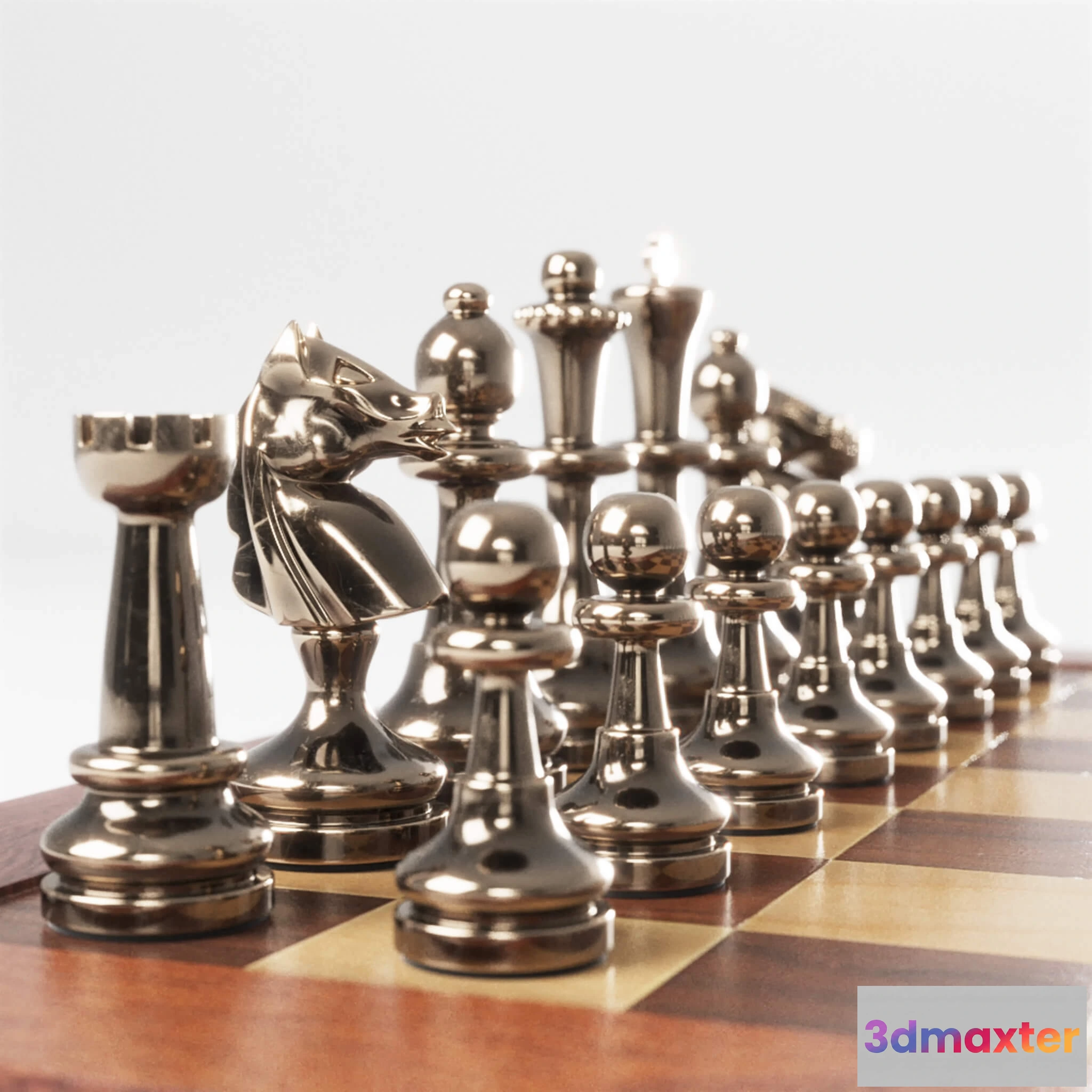 1598626 - decoration - metal chess set 3D Max