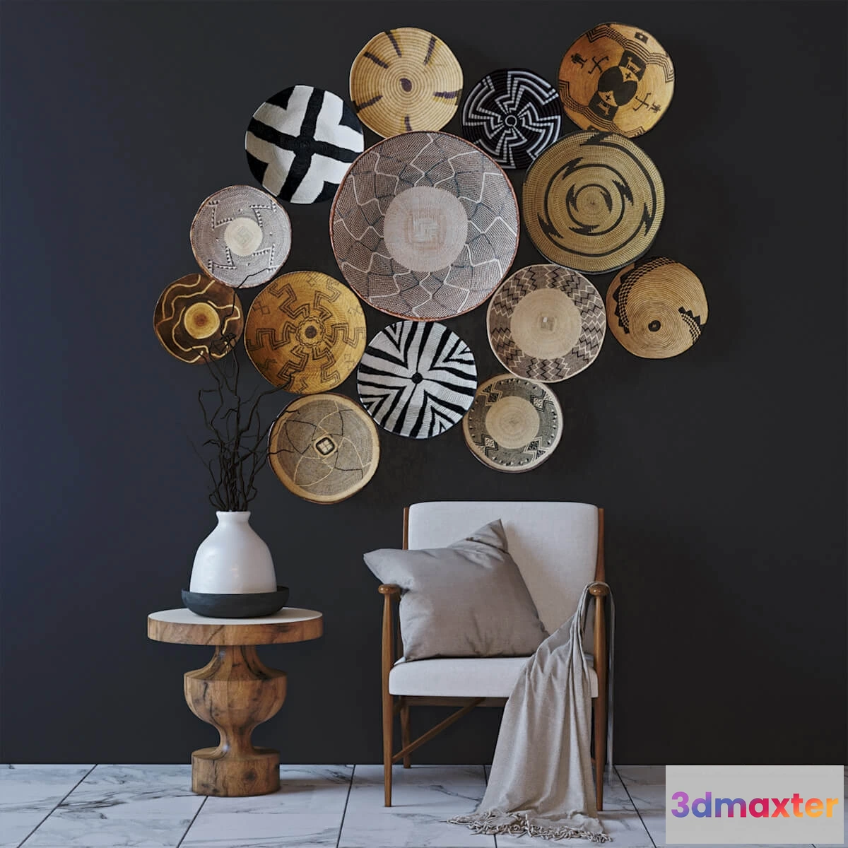 1598630 - decoration - Ethnic Decor set 3D Max