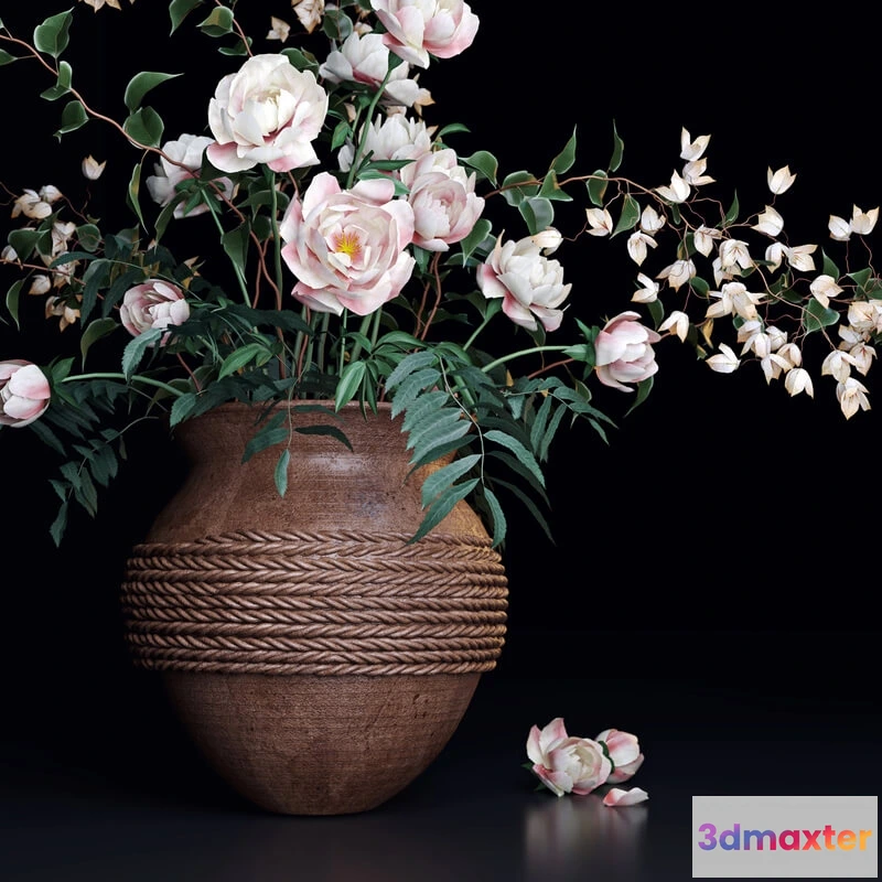 1598718 - decoration - White bouquet decorative set 3D Max