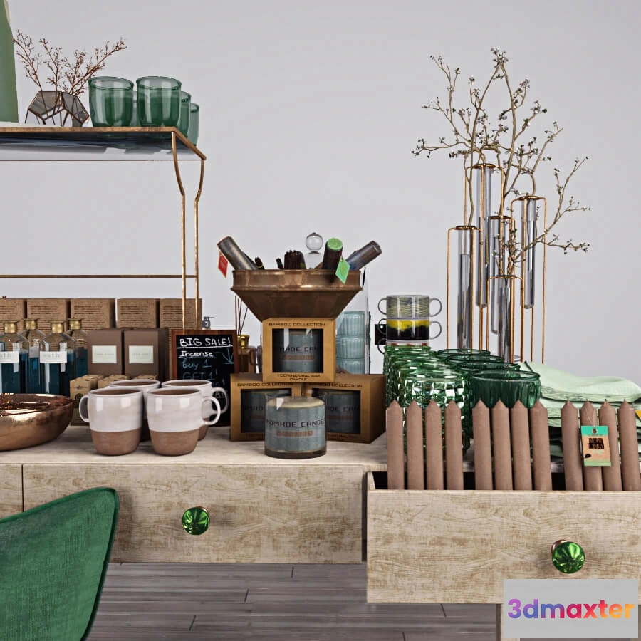 1598734 - decoration - Homeware decor set 3D Max