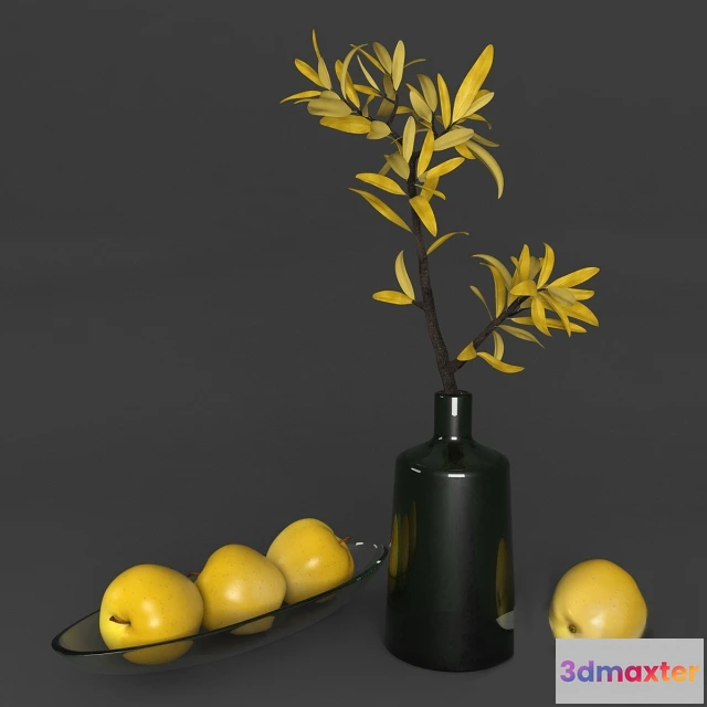 1598750 - decoration - Decorative Set With Apples 3D Max