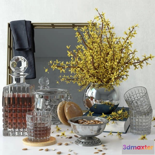 1598772 - decoration - Forsythia decorative set 3D Max