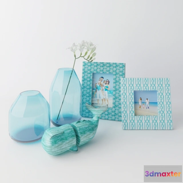 1598852 - decoration - Decorative set Turquoise 3D Max