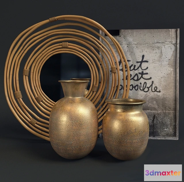 1598858 - decoration - Dutchbone decorative set 3D Max