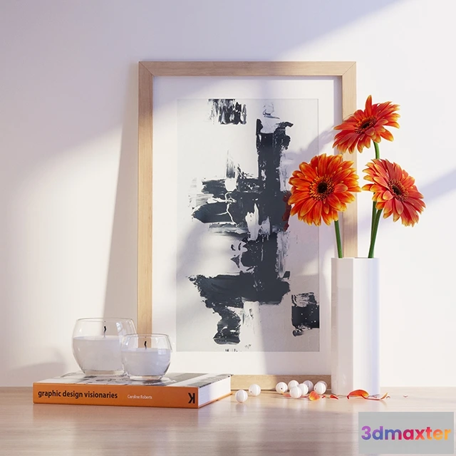 1599060 - decoration - Decor Set ORANGE 3D Max