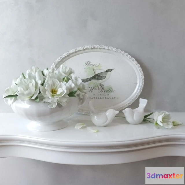 1599104 - decoration - white decorative set 3D Max