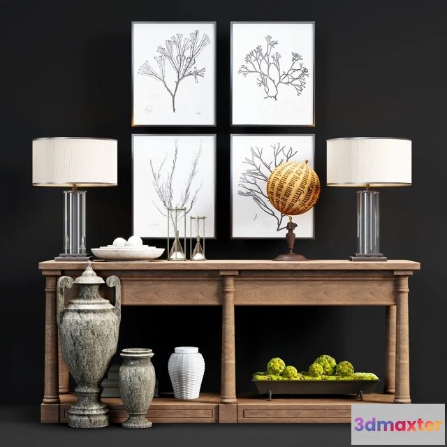 1599148 - decoration - Restoration Hardware Decorative Kit 3D Max