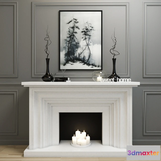 1599158 - decoration - Decorative fireplace 1 3D Max