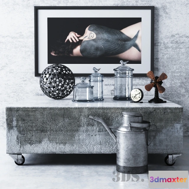 1599236 - decoration - Loft style decor set 3D Max