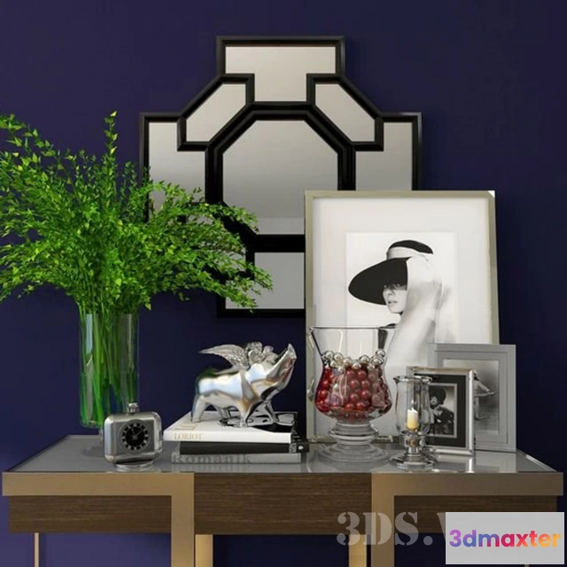 1599314 - decoration - Console with photo and branches 3D Max