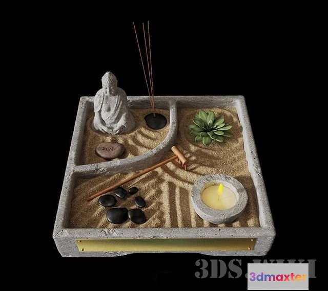 1599338 - decoration - Zen table garden 3D Max