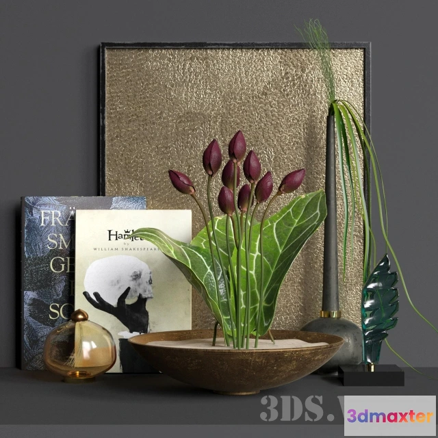 1599368 - decoration - Decorative set with tulips 3D Max
