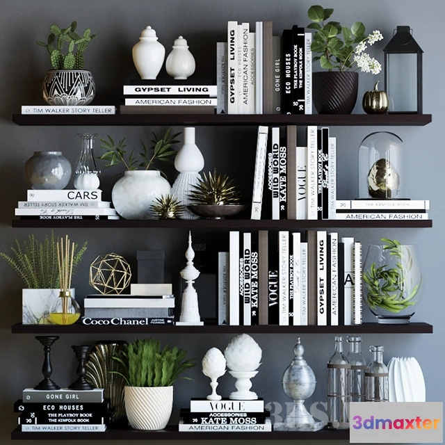 1599372 - decoration - Decorative set with books 3D Max