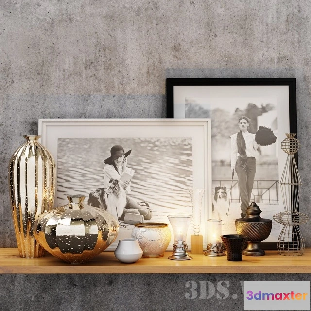 1599388 - decoration - Shelf decorative set 3D Max