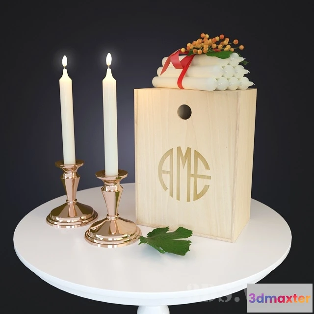 1599390 - decoration - Candle decorative set 3D Max