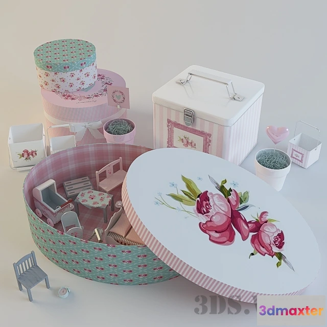 1599424 - decoration - Decorative set - rabbit box 3D Max