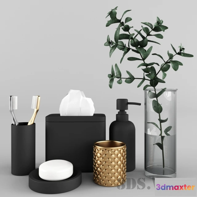 1599428 - decoration - Beautiful decorative bathroom set 3D Max
